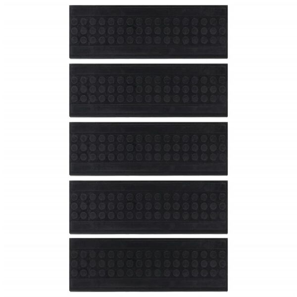 vidaXL Trappstegsmattor 5 st 25x75 cm gummi