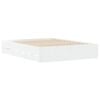 vidaXL Sängram med lådor vit 140x190 cm konstruerat trä
