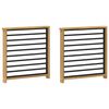 vidaXL Armst&ouml;dmodul 2 pcs Vit 60 x 6 x 61 cm Massivt Akaciatr&auml;