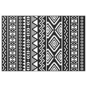 vidaXL Utomhusmatta ARAKIL svart 120x180 cm PP