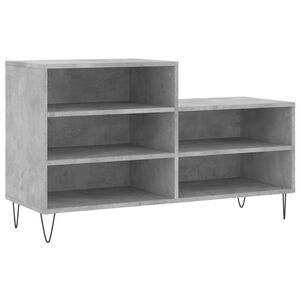 vidaXL Skosk&aring;p betonggr&aring; 102x36x60 cm konstruerat tr&auml;