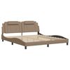 vidaXL Bed Frame "Viana" with LED without Mattress Cappuccino 180x200 cm