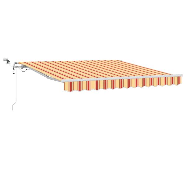 vidaXL Utf&auml;llbar markis med LED -remsljus Gul och Orange 300 x 250 cm