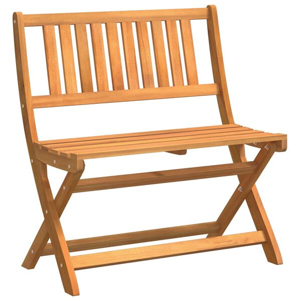 vidaXL F&auml;llbar Tr&auml;dg&aring;rdsb&auml;nk Brun 80 x 42 x 85 cm massivt akacia