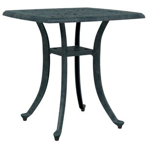vidaXL Tr&auml;dg&aring;rdsbord gr&ouml;n 53x53x53 cm gjuten aluminium