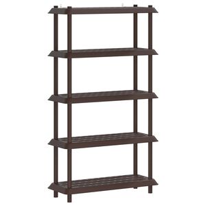 vidaXL Hyllsystem 5 niv&aring;er 100 x 40 x 177 cm PP Brun