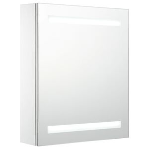 vidaXL Badrumsspegel med sk&aring;p LED 50x13,5x60 cm