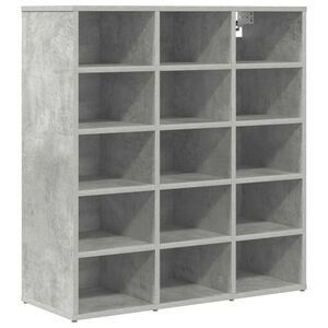 vidaXL Skosk&aring;p 77,5 x 30 x 83,5 cm Konstruerat tr&auml; Betonggr&aring;