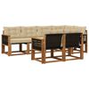 vidaXL Utomhussoffset med kudde 7 pcs Naturlig och Beige