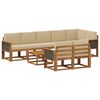 vidaXL Utomhussoffset 9 st Naturlig och Beige Polyester