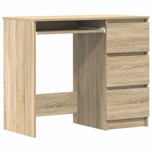 vidaXL Skrivbord sonoma-ek 90x45x76 cm konstruerat tr&auml;