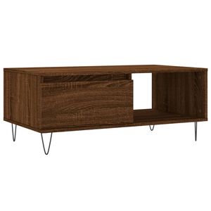vidaXL Soffbord brun ek 90x50x36,5 cm konstruerat tr&auml;