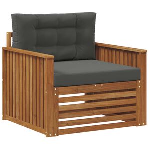 vidaXL Utomhussoffset Massivt akaciatr&auml; och polyester Naturf&auml;rg