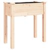 vidaXL Odlingsl&aring;da med foder 71x37x76 cm massivt grantr&auml;