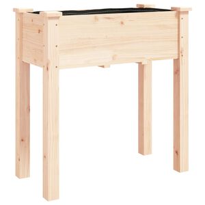 vidaXL Odlingsl&aring;da med foder 71x37x76 cm massivt grantr&auml;