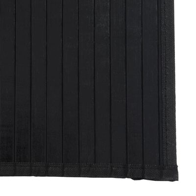 vidaXL Matta rektangulär svart 60x100 cm bambu