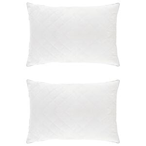 vidaXL Kudde FULDA 2 st 40 x 80 cm 100% G&aring;sdun och fj&auml;drar Vit
