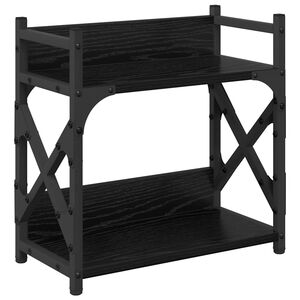 vidaXL Skrivarst&auml;ll Svart Ek 40 x 20 x 40 cm Konstruerat tr&auml;