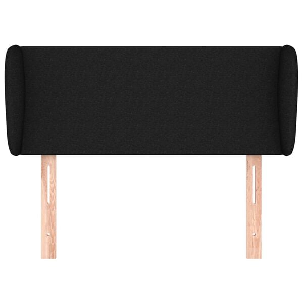 vidaXL S&auml;nggavel med kanter svart 93x23x78/88 cm tyg