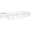vidaXL Hundg&aring;rd silver 22,99 m&sup2; st&aring;l
