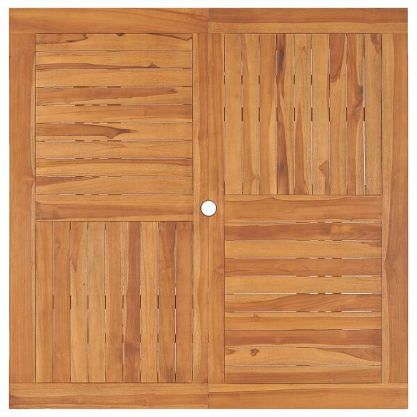 vidaXL Trädgårdsbord 120x120x75 cm massiv teak