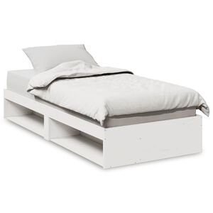 vidaXL Dagb&auml;dd utan madrass vit 90x200 cm massiv furu