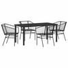 vidaXL Tr&auml;dg&aring;rdsm&ouml;belset 5 pcs Svart konstrotting
