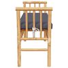 vidaXL Trädgårdsbänk med kudde Brun 110 x 38 x 65cm Bambu