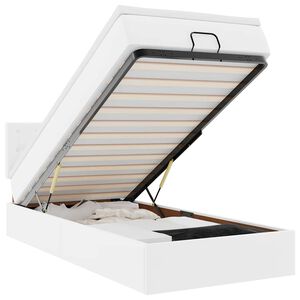 vidaXL Ottoman s&auml;ng med madrass vit 80x200 cm konstl&auml;der