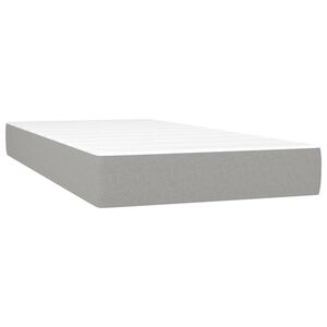 vidaXL Pocketres&aring;rmadrass medium ljusgr&aring; 120x190x20 cm tyg