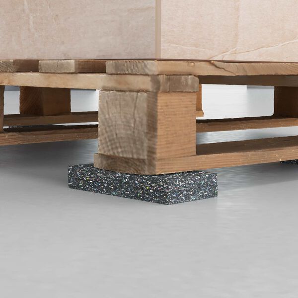 vidaXL Gummirulle Svart 2000 x 10 x 0,8 cm Gummi