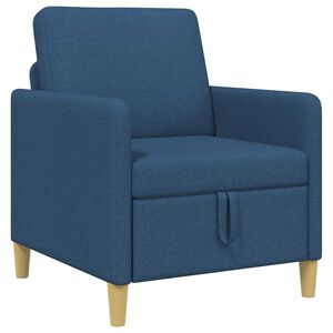 vidaXL Soffa med f&ouml;rvaring Bl&aring; 72 x 78 x 87 cm Polyester