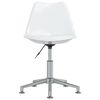 vidaXL Kontorsstol snurrbar vit konstl&auml;der