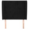 vidaXL S&auml;nggavel med kanter svart 103x23x118/128 cm sammet