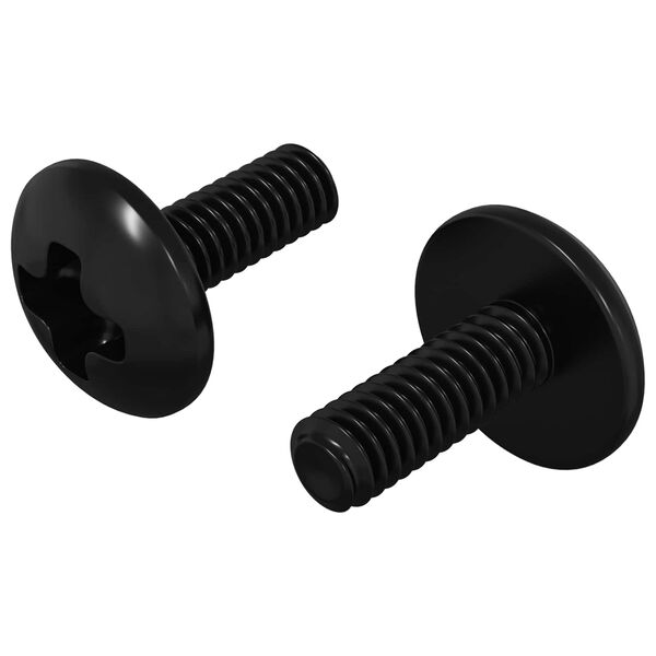 vidaXL Hylsskruvar 2 pcs Svart M4 x 10 mm St&aring;l