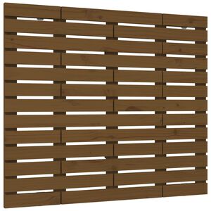 vidaXL V&auml;ggmonterad huvudgavel honungsbrun 106x3x91,5 cm massiv furu