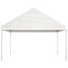 vidaXL Paviljong med tak vit 4,46x4,08x3,22 m polyeten