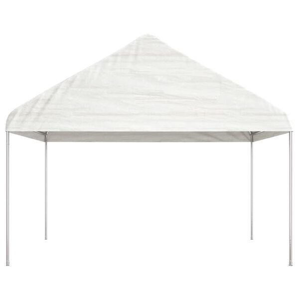 vidaXL Paviljong med tak vit 4,46x4,08x3,22 m polyeten