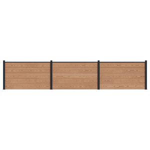 vidaXL St&auml;ngselpanel 3 pcs WPC och aluminium Brun