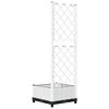 vidaXL Odlingslåda med spaljé vit 40x40x121,5 cm PP