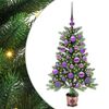 vidaXL Julgran med 150 LED-lampor med stativ Gr&ouml;n 90 cm PE