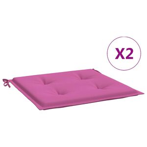 vidaXL Stolsdynor 2 st rosa 40x40x4 cm tyg