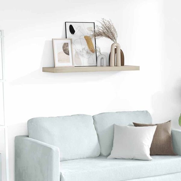 vidaXL Sv&auml;vande v&auml;gghylla ek 90x23,5x3,8 cm MDF