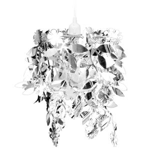 Taklampa Paljettlampa silverf&auml;rg 21,5x30 cm