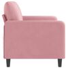 vidaXL Soffa 2-sits rosa 140 cm sammet