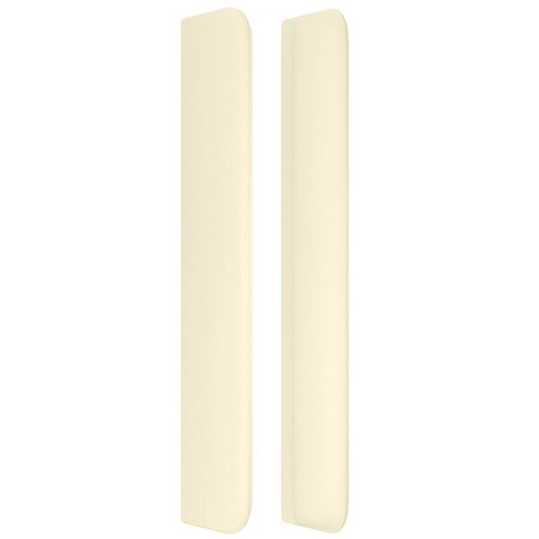 vidaXL S&auml;nggavel med kanter gr&auml;ddvit 183x16x118/128 cm konstl&auml;der