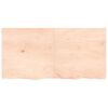 vidaXL Bordsskiva 120x60x(2-4) cm obehandlad massiv ek