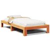 vidaXL S&auml;ngram utan madrass vaxad brun 90x190 cm massiv furu