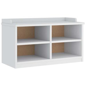vidaXL Hallb&auml;nk SANDNES vit 87x40x50 cm massiv tr&auml; furu