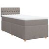 vidaXL Rams&auml;ng med madrass taupe 100x200 cm tyg
